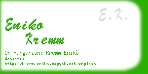 eniko kremm business card