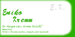 eniko kremm business card